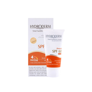 کرم ضد آفتاب SPF60 رنگی هیدرودرم ۵۰ میلی لیتری