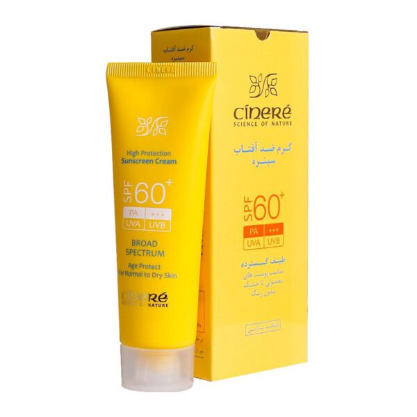 کرم ضد آفتاب SPF60+ بدون رنگ سینره