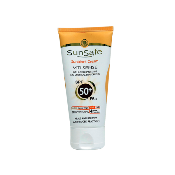 کرم ضد آفتاب رنگی سان سیف +SPF50 ( پوست حساس)